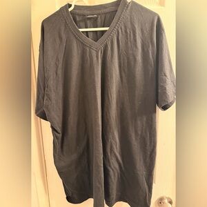 Classic Black V-Neck Men's Shirt size 3XL